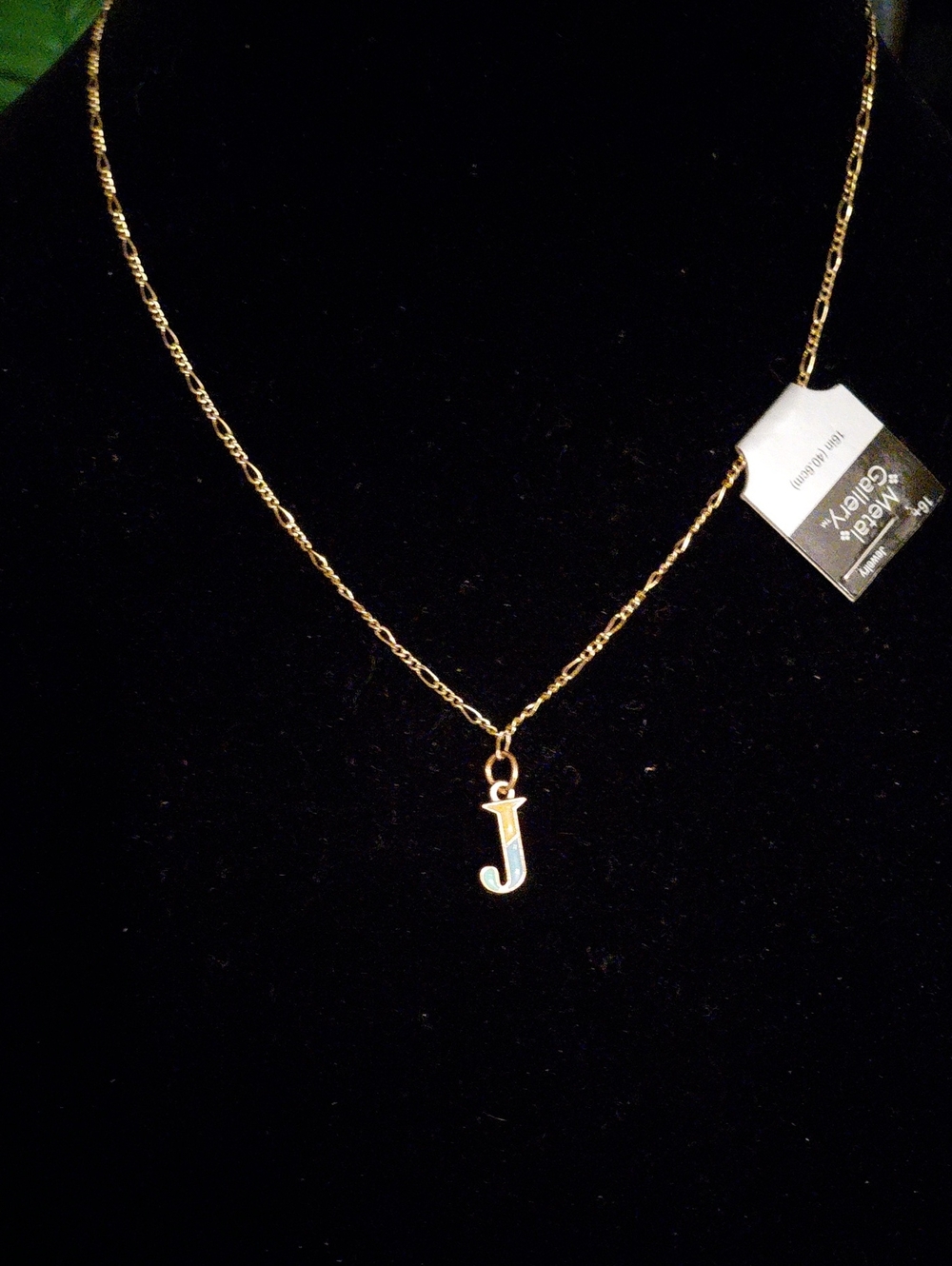 Gallery Gold-Tone 'J' Initial Necklace